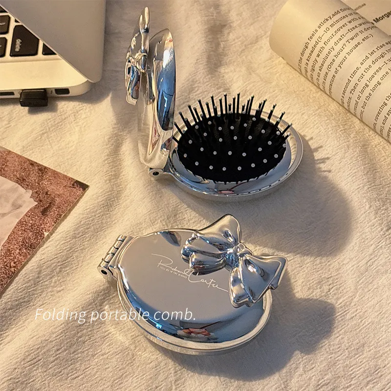 Love Of Wormwood Portable Pocket Mirror 2 in 1 Air Cushion Comb Fluffy Massage-3