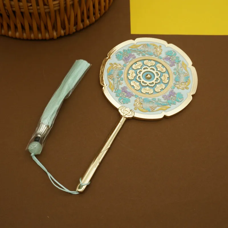 Love Of Wormwood Chinese Style Traditional Chinese Style Handheld Mirror Make up Tools-2