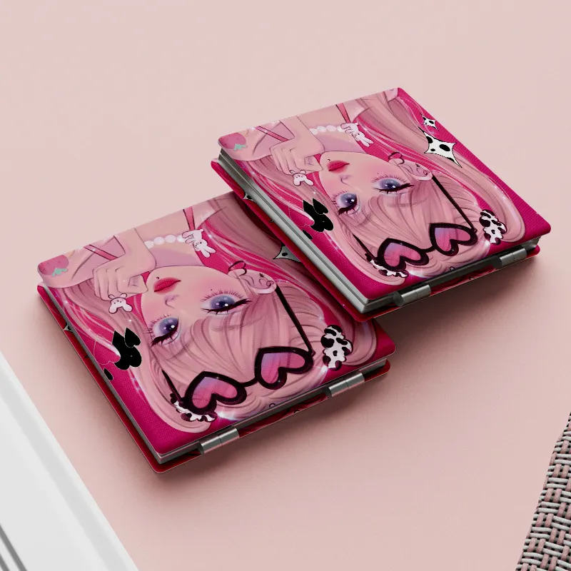 Love Of Wormwood Millennial Hot Girl Style Double Sided Mirror Portable And Foldable Handheld-5