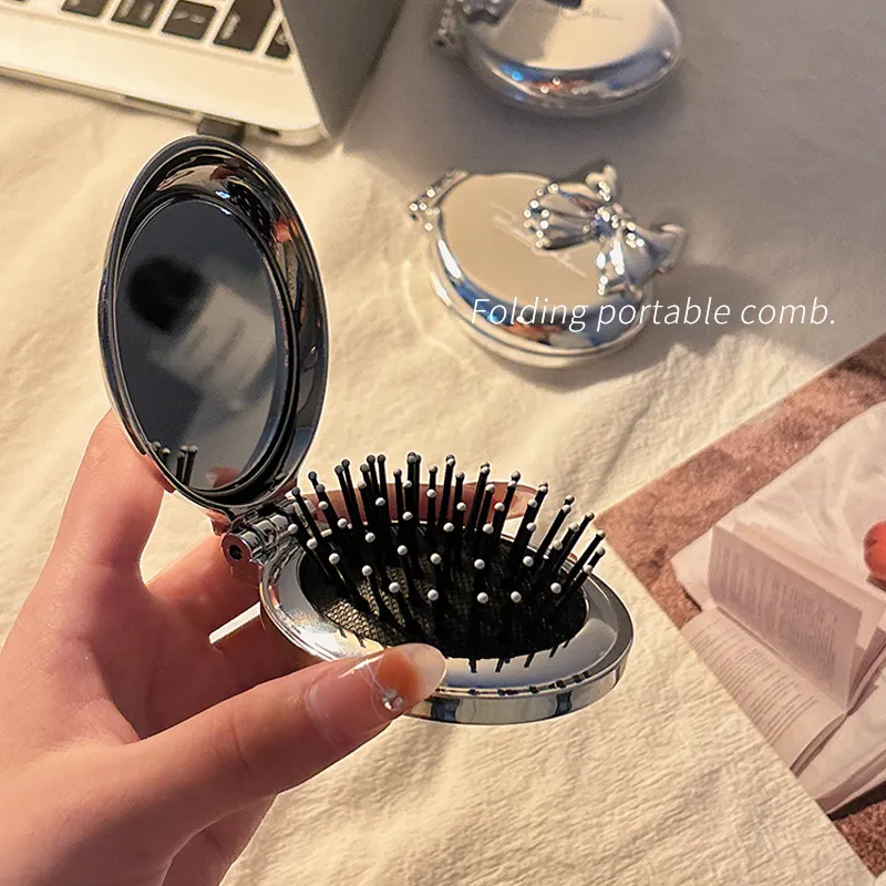 Love Of Wormwood Portable Pocket Mirror 2 in 1 Air Cushion Comb Fluffy Massage-1