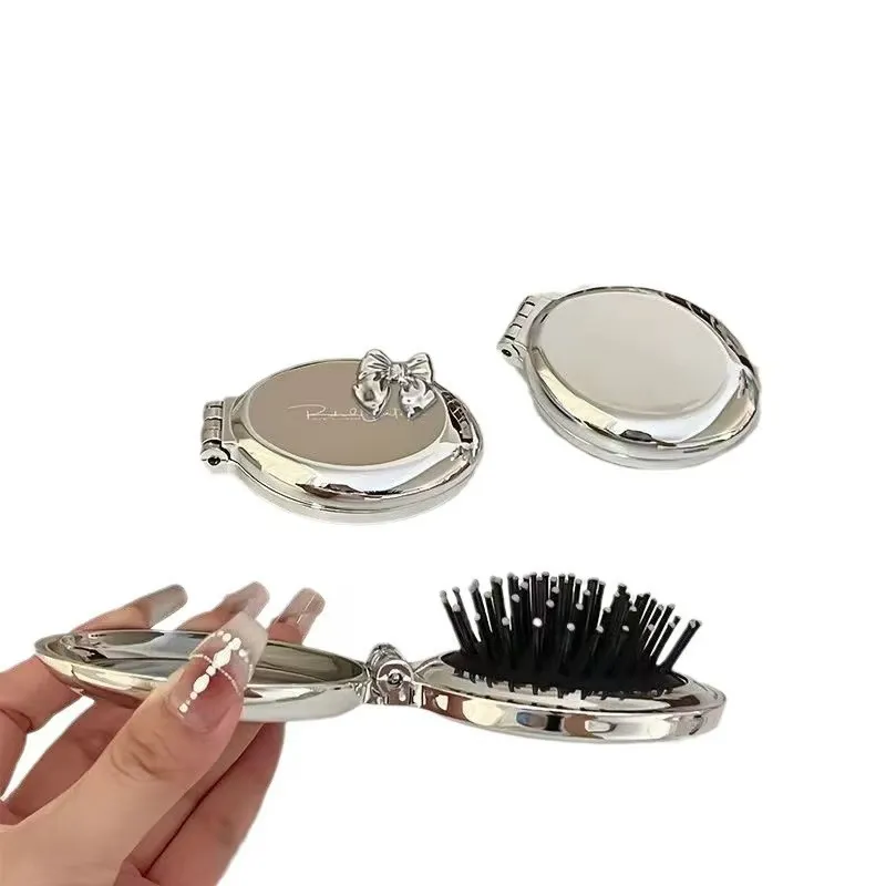 Love Of Wormwood Portable Pocket Mirror 2 in 1 Air Cushion Comb Fluffy Massage-5