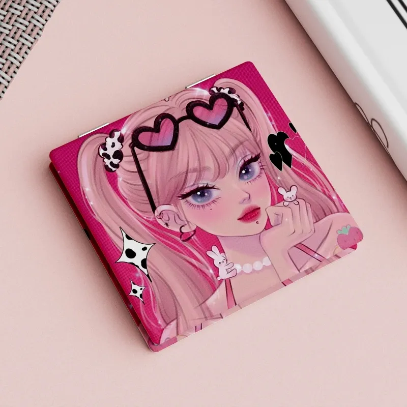 Love Of Wormwood Millennial Hot Girl Style Double Sided Mirror Portable And Foldable Handheld-3