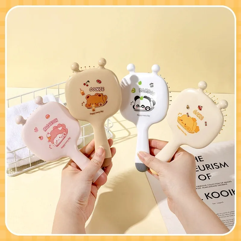 Love Of Wormwood Cute Cartoon Print Massage Comb Straightening Prosperity-1