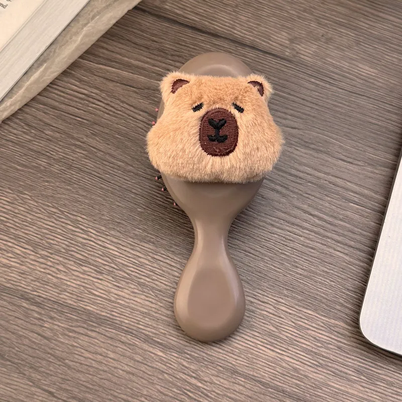 Love Of Wormwood Cartoon Cute Plush Capybara Air Cushion Comb Massage Portable Volumizing-9