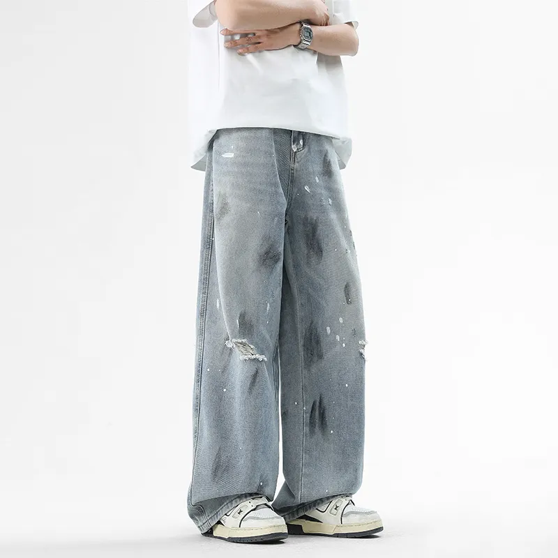 JXAETE Jeans Men Light Blue-4