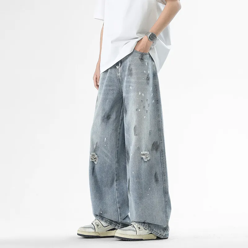 JXAETE Jeans Men Light Blue-1