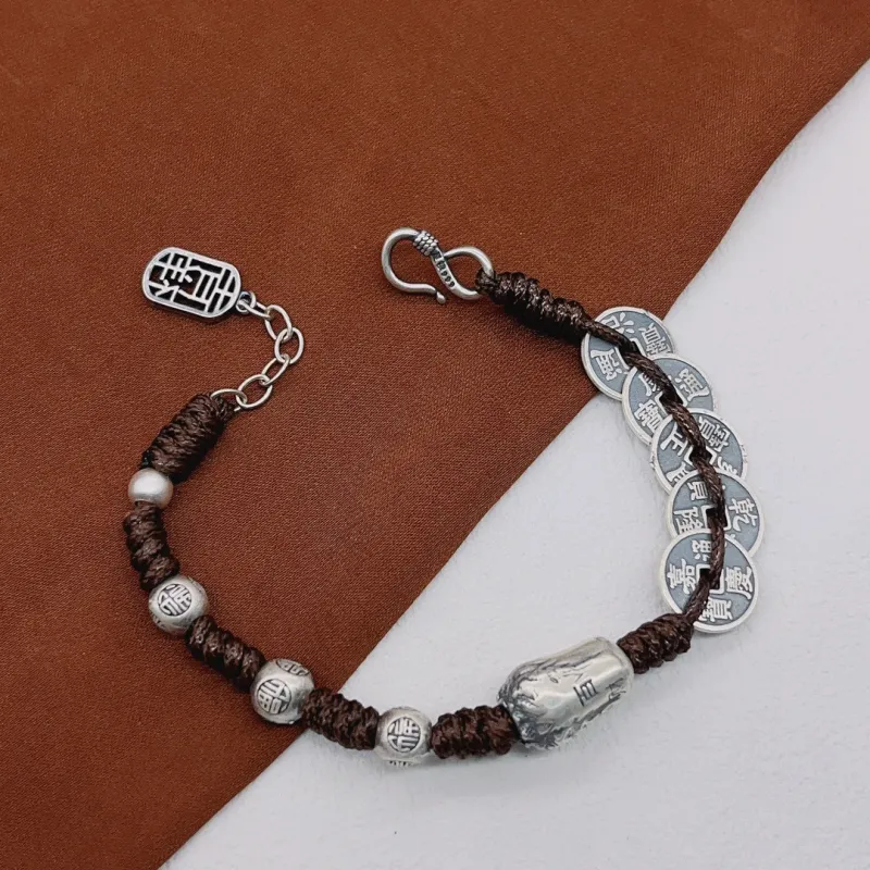 U state S999 Silver Pure Silver Bracelets Unisex-1