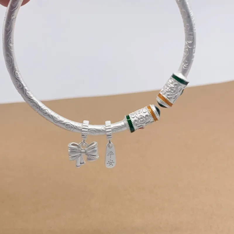 U state Bangle 999 Fine Silver Women's-2