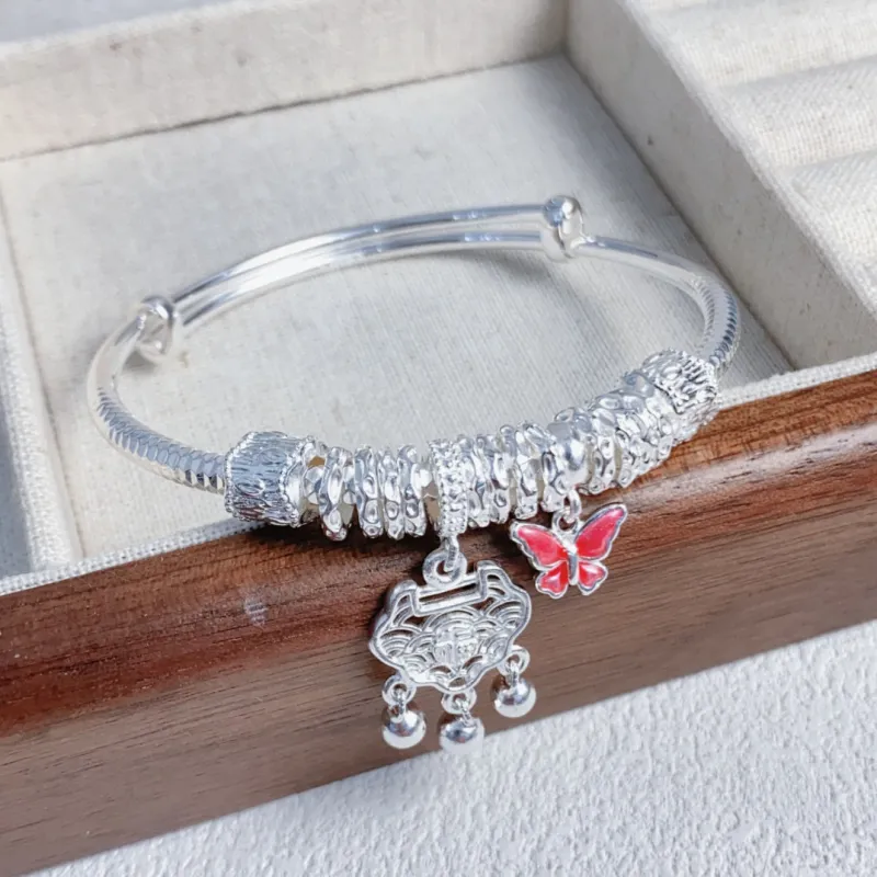 U state 999 Fine Silver Sterling Silver Bracelets Women's-4