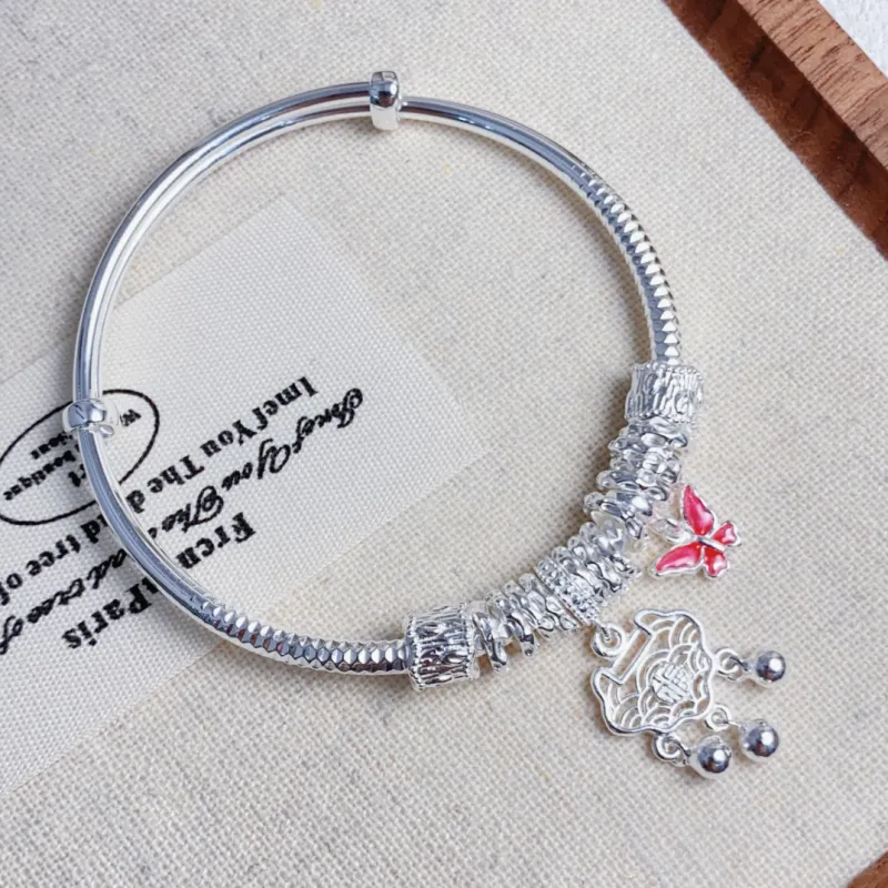 U state 999 Fine Silver Sterling Silver Bracelets Women's-1