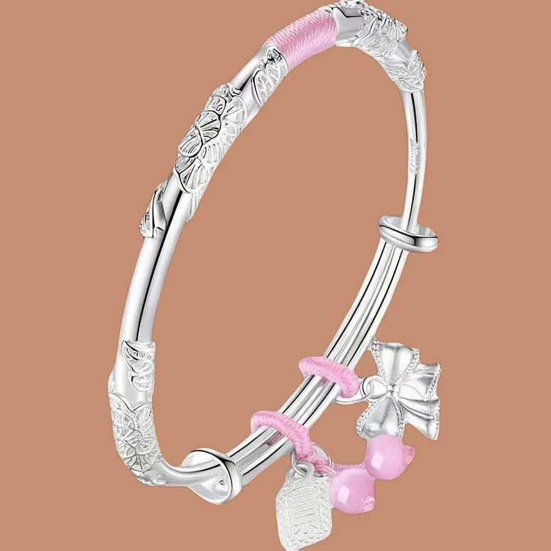 U state 999 Fine Silver Sterling Silver Bracelets Women's-4