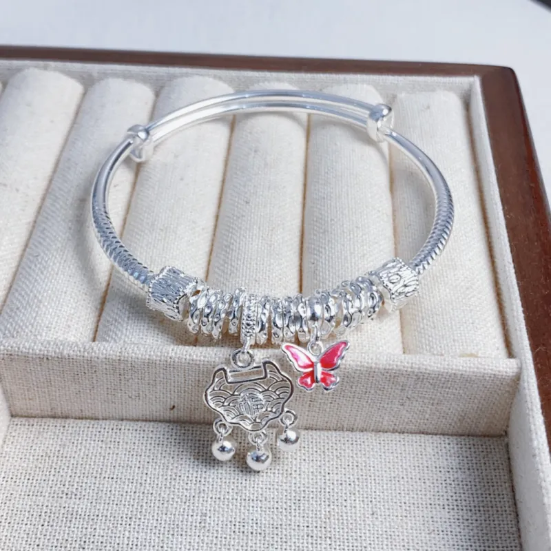U state 999 Fine Silver Sterling Silver Bracelets Women's-2