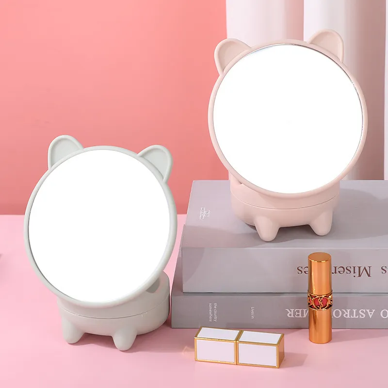 Future Maple Cat Ear Cartoon Storage Make Up Mirrors Portable Princess Mirror Detachable-1