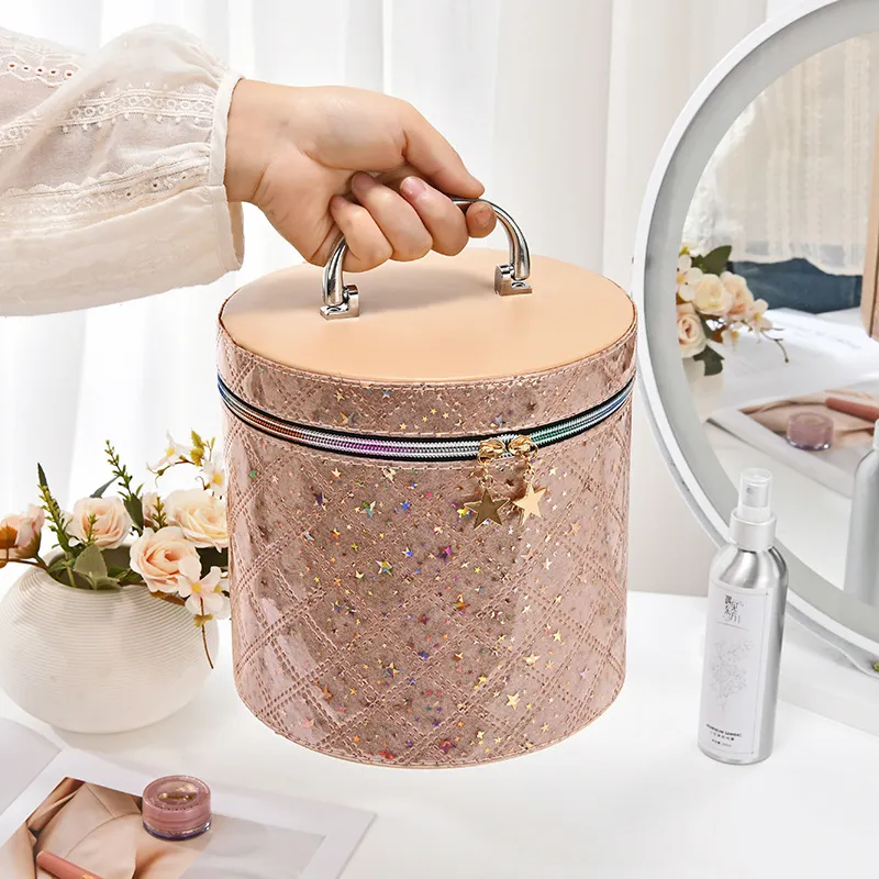 Future Maple Convenient To Carry, Large Capacity With Mirror Portable Makeup Bags-3