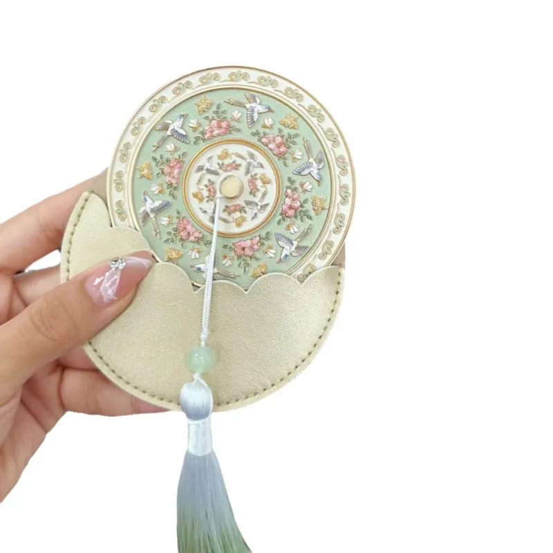 Future Maple Traditional Chinese Style, Qu Rào Flower Branch Handheld, Portable On The Go Make Up Mirrors-4