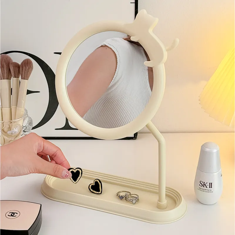 Future Maple Blessing Cat Desktop Single Sided Tabletop Mirror Storage Placement-1