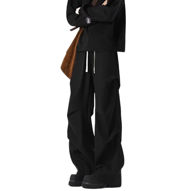 Cotton Gene Casual Pants Unisex Black-2