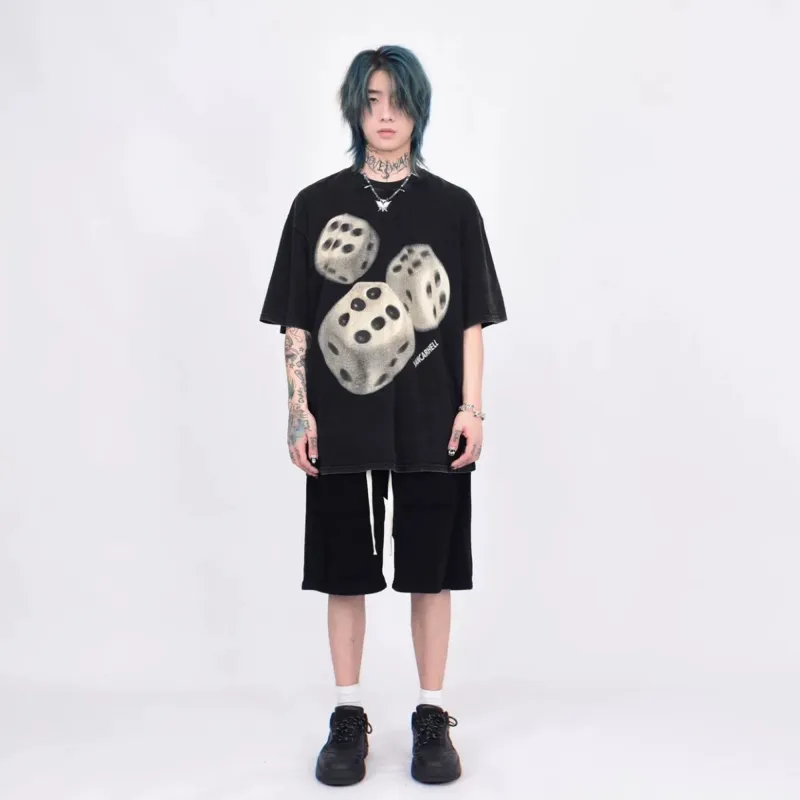 Cotton Gene T Shirts Unisex Faded Black-4