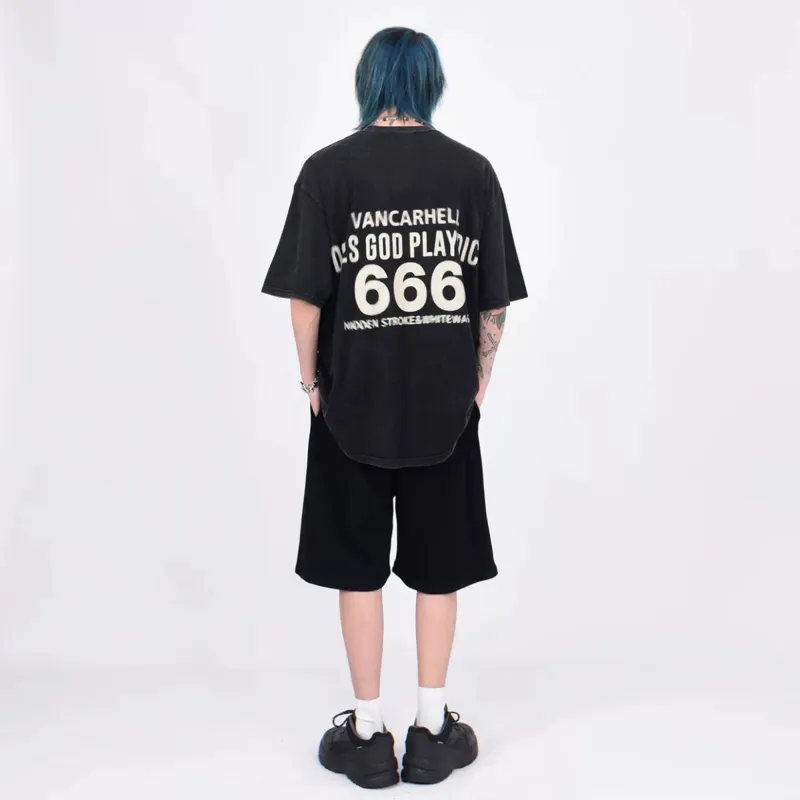 Cotton Gene T Shirts Unisex Faded Black-5