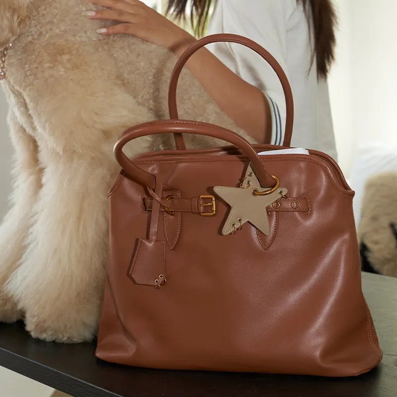 ECODAY ECOD PU Messenger Bag, One Shoulder Handbag Women's Brown-7