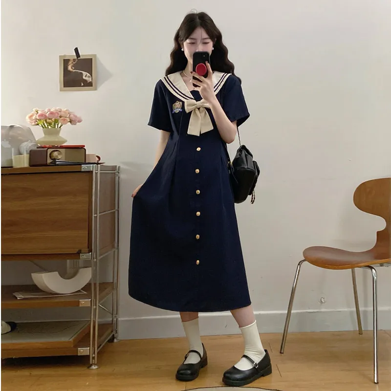WUSHANSHAN Short Sleeved Dress Women's-2