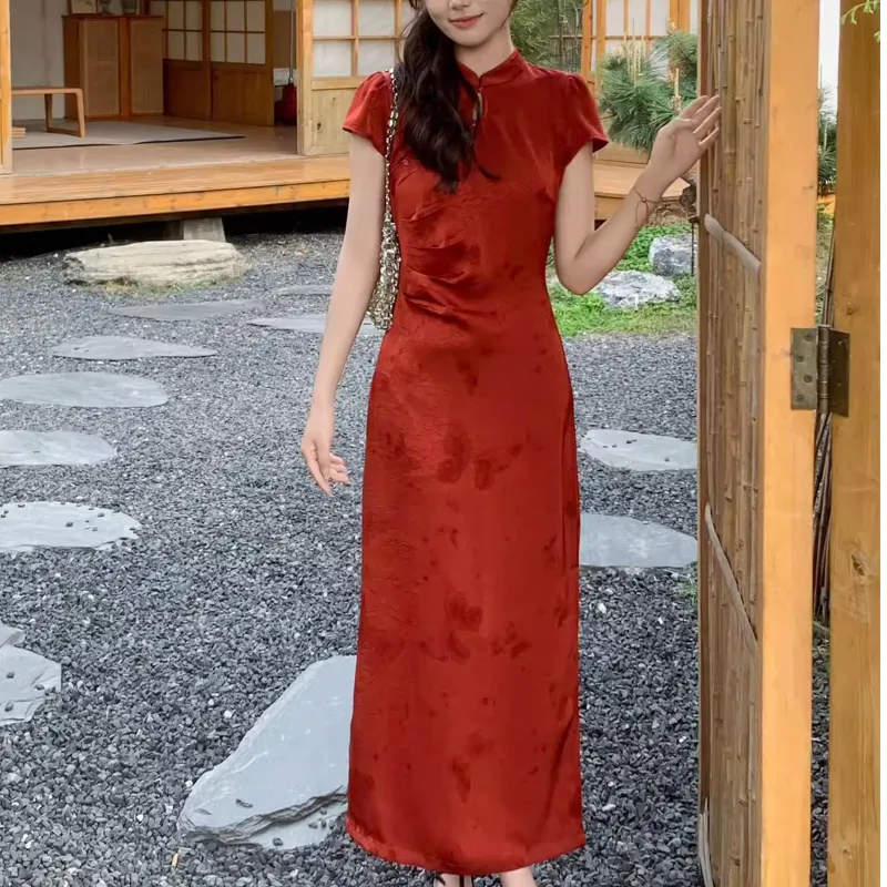Fashion Short Sleeved Dress Women's-27