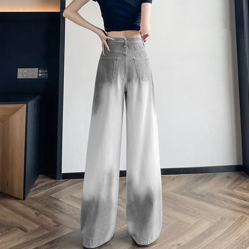 / Jeans Women's Tie Dye Gray+Hair Tie Comes With-4