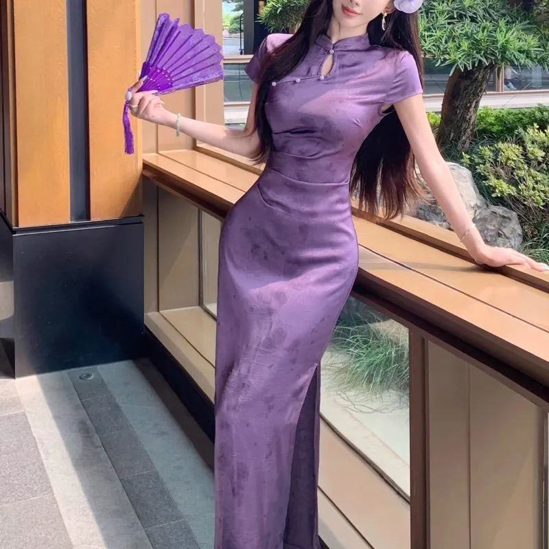 Fashion Short Sleeved Dress Women's-15
