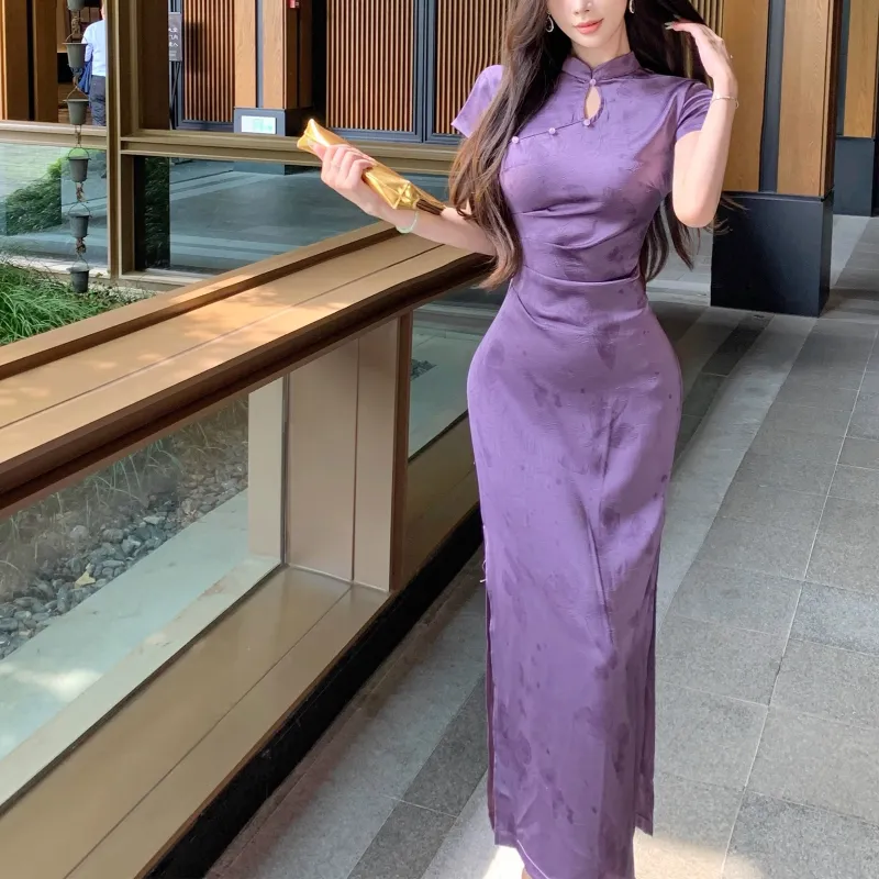 Fashion Short Sleeved Dress Women's-16