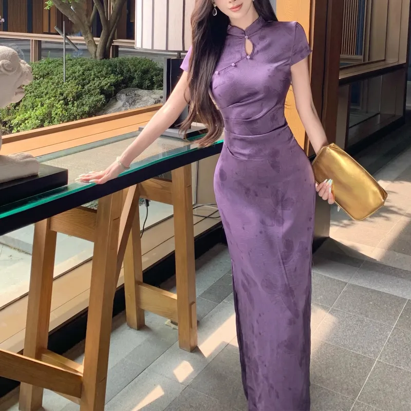 Fashion Short Sleeved Dress Women's-14