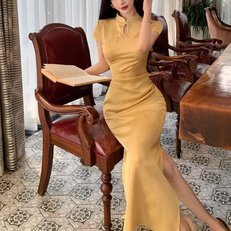 Fashion Short Sleeved Dress Women's-4