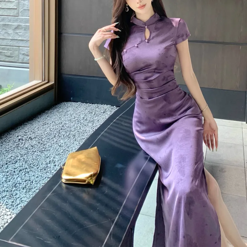 Fashion Short Sleeved Dress Women's-13