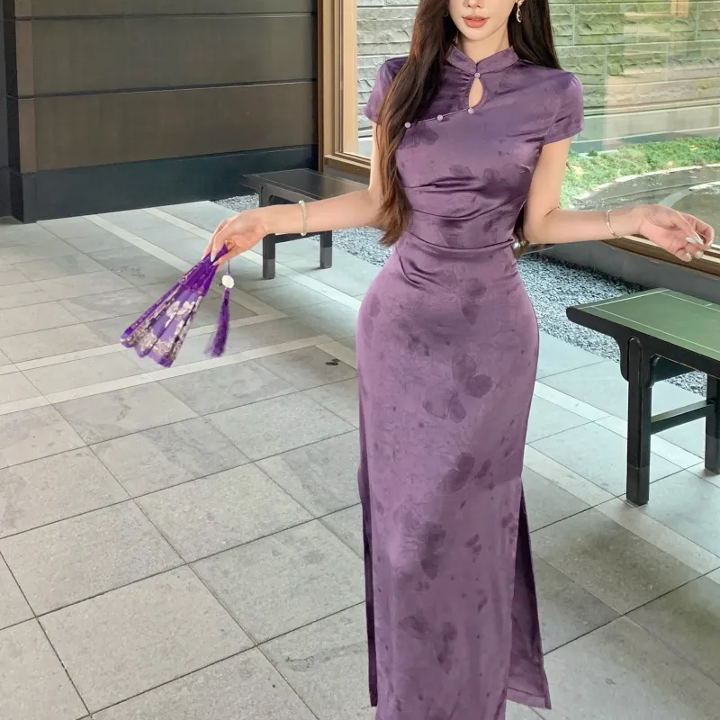 Fashion Short Sleeved Dress Women's-17