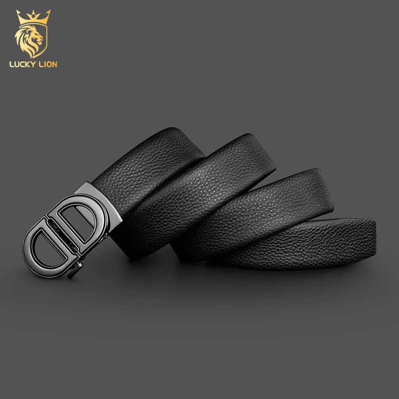 LUCKY LION Top Grain Cow Leather Belts Men's 3.5cm-10