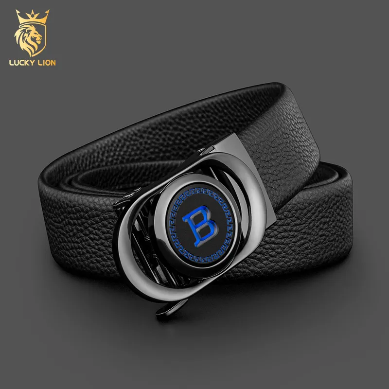 LUCKY LION Cow Leather Belts Men's 3.5cm-10