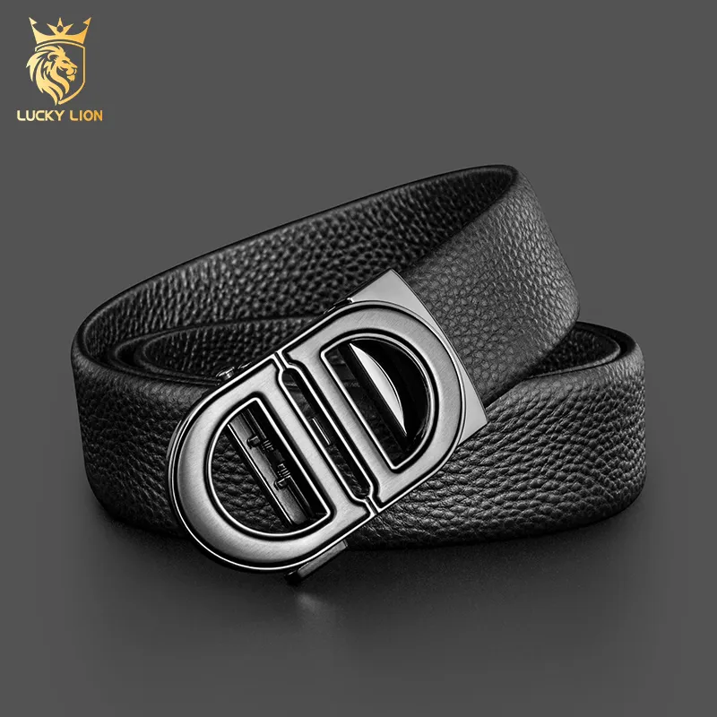 LUCKY LION Top Grain Cow Leather Belts Men's 3.5cm-9