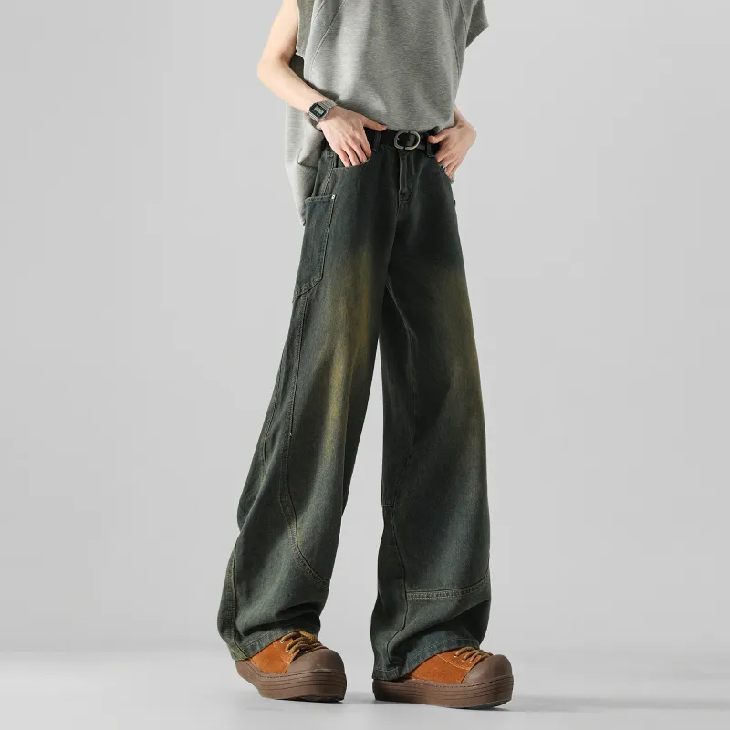 SAME FLOW Jeans Unisex Yellow Mud Blue-4