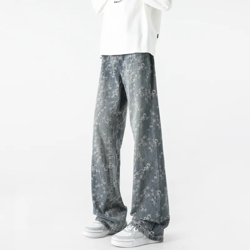 SAME FLOW Jeans Unisex Thorn Blossom Blue-2