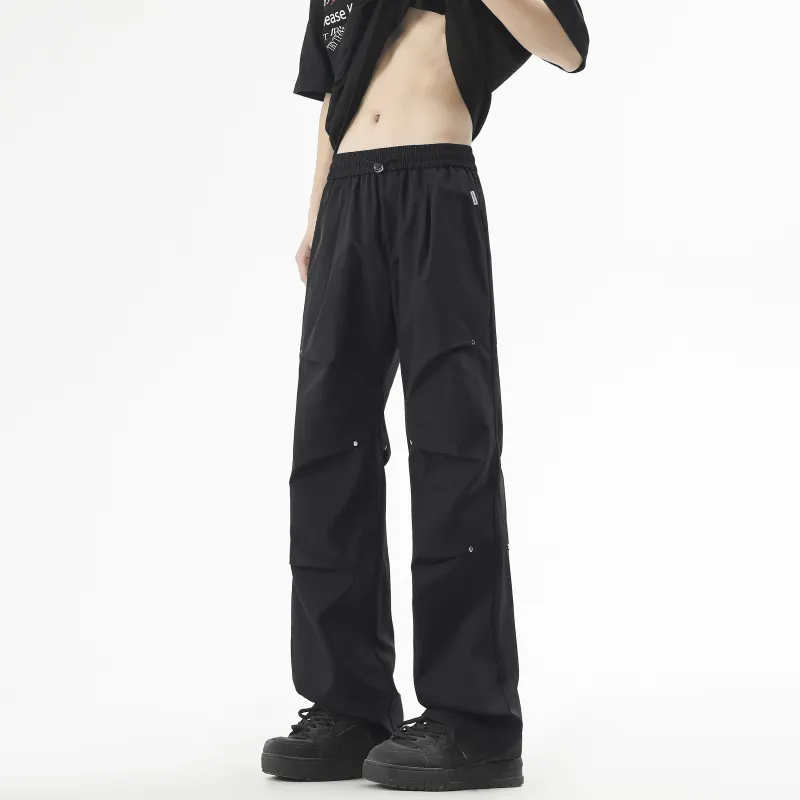 SAME FLOW Casual Pants Unisex Black-2