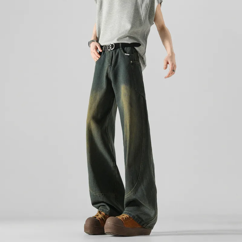 SAME FLOW Jeans Unisex Yellow Mud Blue-3