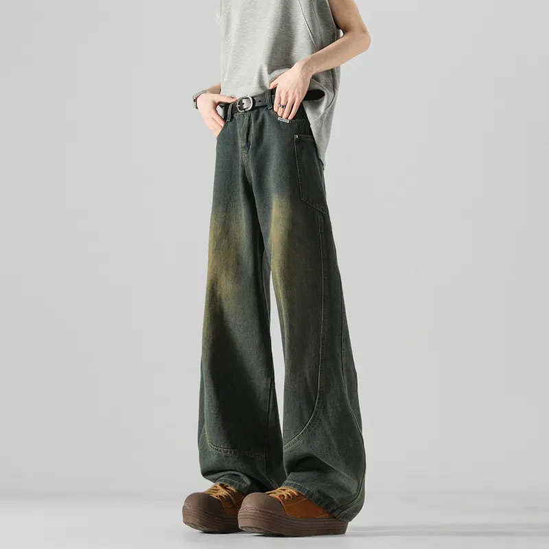 SAME FLOW Jeans Unisex Yellow Mud Blue-2