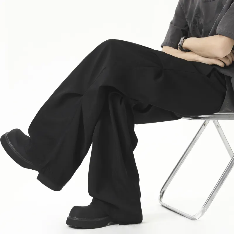 SAME FLOW Casual Pants Unisex Black-4
