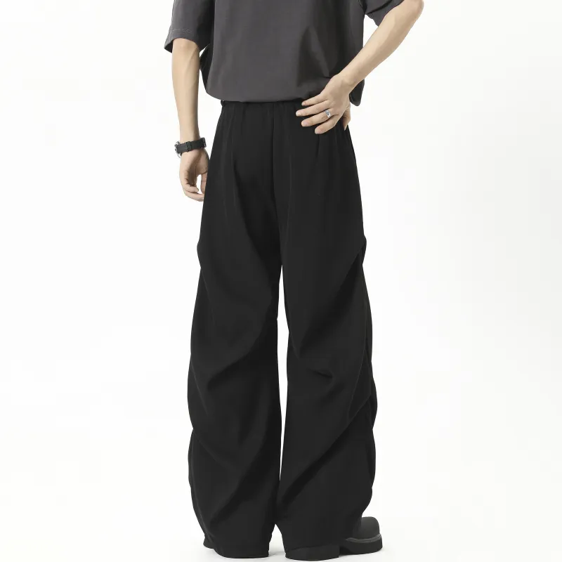 SAME FLOW Casual Pants Unisex Black-5
