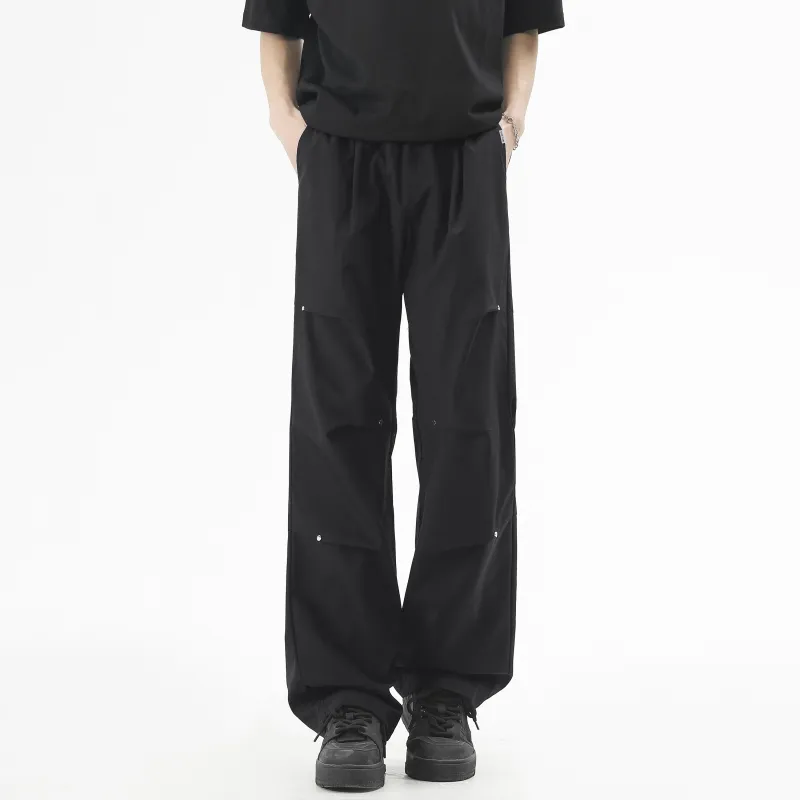 SAME FLOW Casual Pants Unisex Black-3