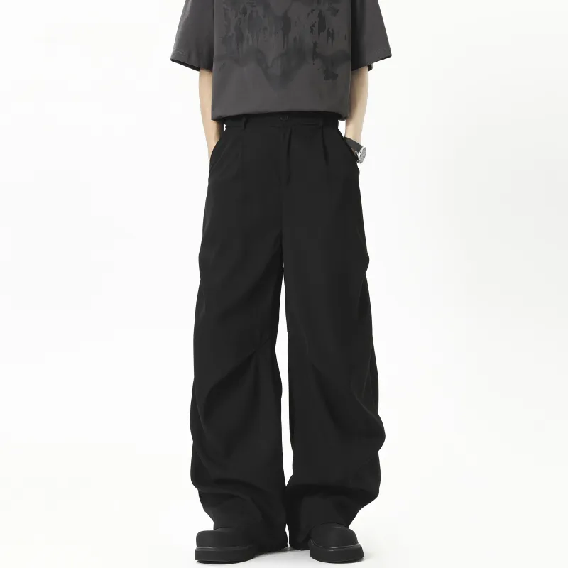 SAME FLOW Casual Pants Unisex Black-2