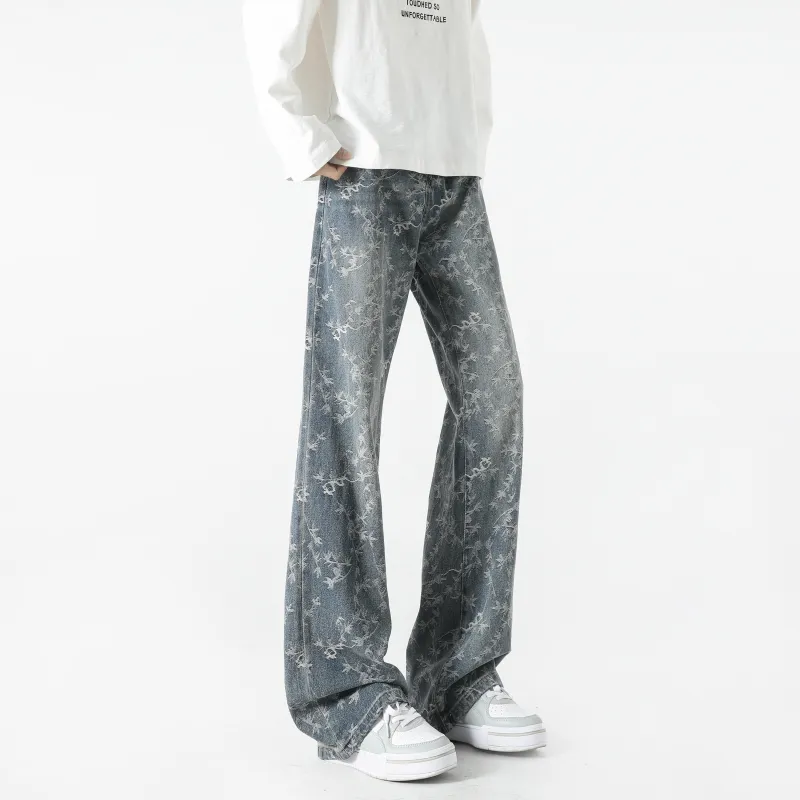 SAME FLOW Jeans Unisex Thorn Blossom Blue-4