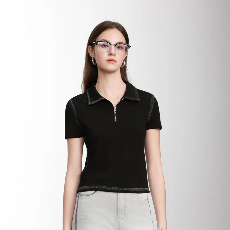 HENGZE T Shirts Women's Obsidian Black-3
