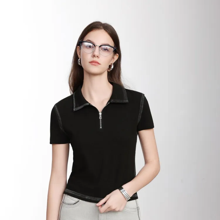 HENGZE T Shirts Women's Obsidian Black-5