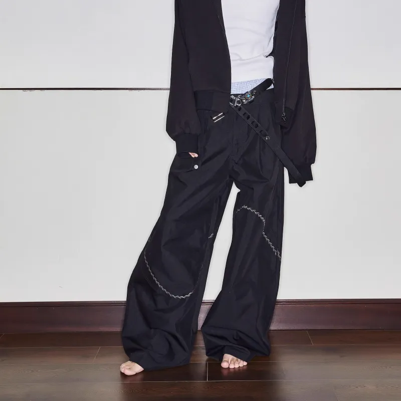 XIAN MAT JENIN Casual Pants Unisex Black-3