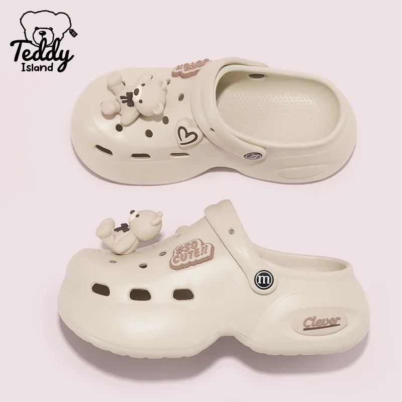 TEDDY ISLAND Teddy Love Women's Summer Home Slippers Outerwear With Squashy And Bouncy Feeling Thickened EVA Base-7